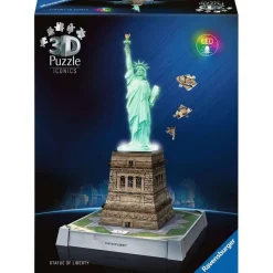 Puzzle 3D Iconics : Statue de la Liberté illuminée - Ravensburger