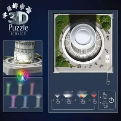 Puzzle 3D Iconics : Tour de Pise illuminée - Ravensburger