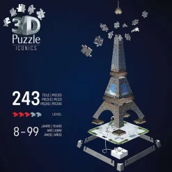 Puzzle 3D Iconics : Tour Eiffel illuminée - Ravensburger