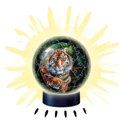 Puzzle 3D rond lumineux 72 pièces : les felins - Ravensburger