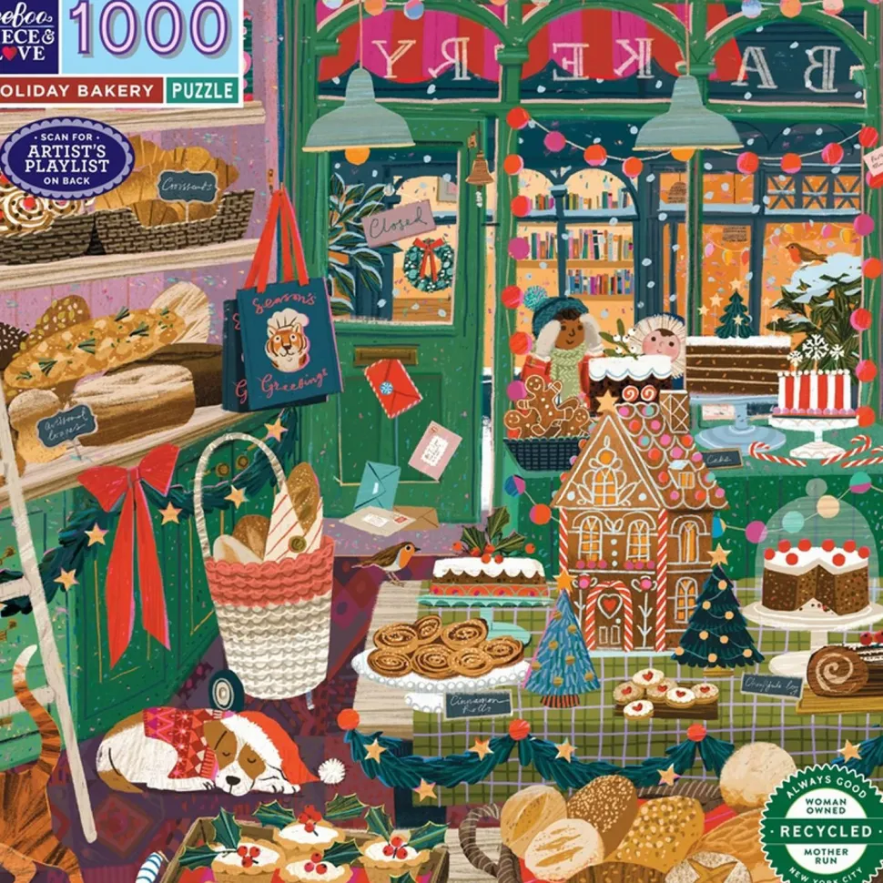 Puzzle de 1000 pièces : Boulangerie des fêtes - Eeboo