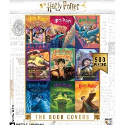 Puzzle de 500 pièces : Harry Potter : Collage de couvertures de livres - New York Puzzle Company
