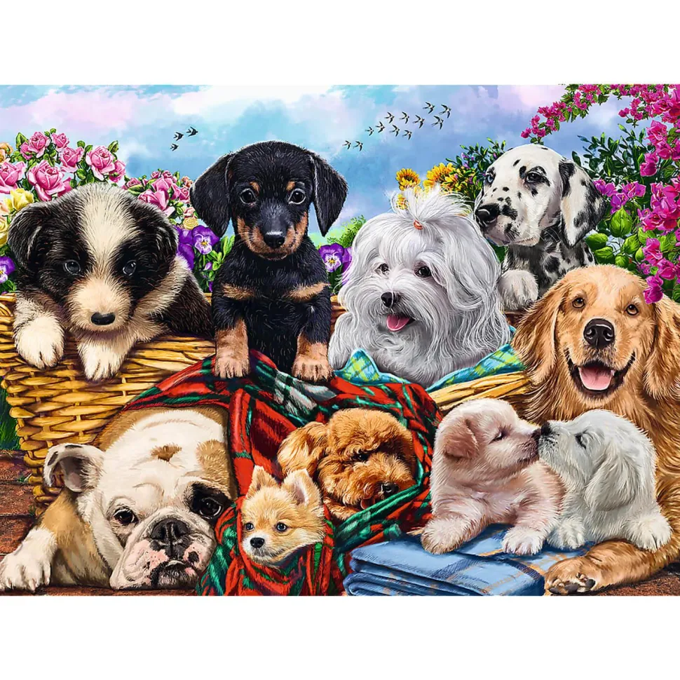 Puzzle de 500 pièces : Technologie Unlimited Fit : Chiens paresseux - Trefl Prime