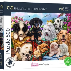 Puzzle de 500 pièces : Technologie Unlimited Fit : Chiens paresseux - Trefl Prime