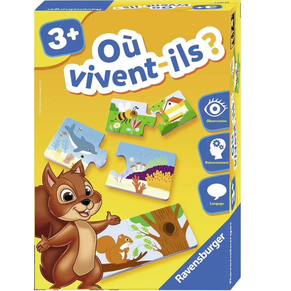 Puzzle duo : Où vivent-ils ? - Ravensburger