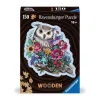 Puzzle en bois 150 pièces : Forme : Hibou floral - Ravensburger