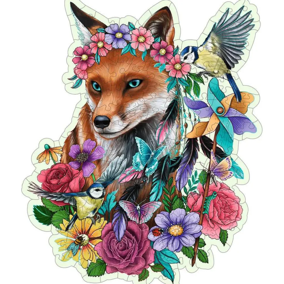 Puzzle en bois 150 pièces : Forme : Renard coloré - Ravensburger