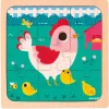 Puzzle en bois : Poulette Henriette - 9 pièces - Janod