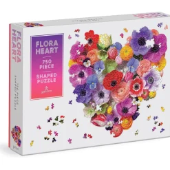 Puzzle forme 750 pièces : Cœur de fleurs - Galison