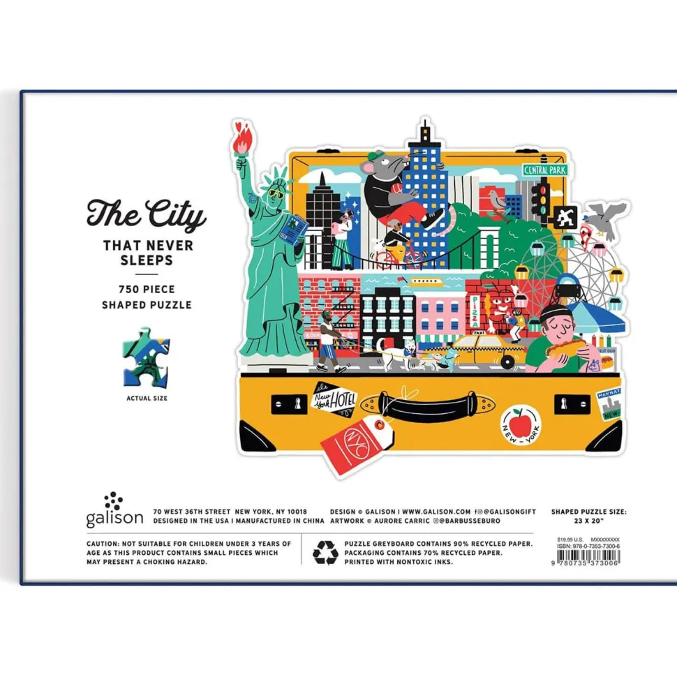 Puzzle forme 750 pièces : La ville qui ne dort jamais - Galison