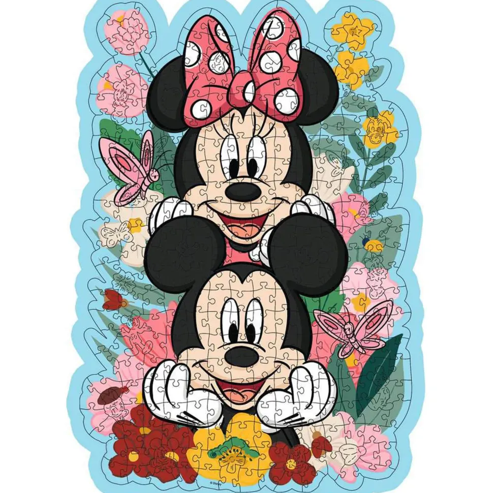 Puzzle forme 300 pièces en bois : Mickey et Minnie - Ravensburger