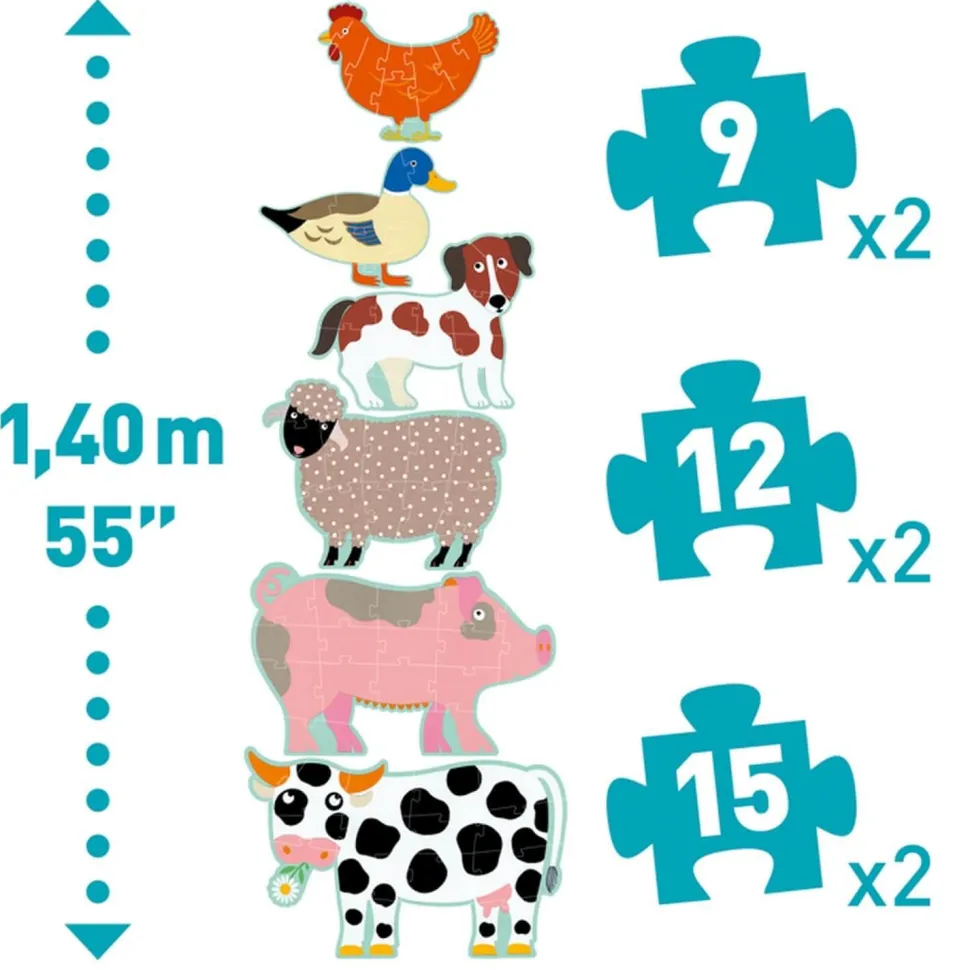 Puzzle géant : Honoré & ses amis - Djeco