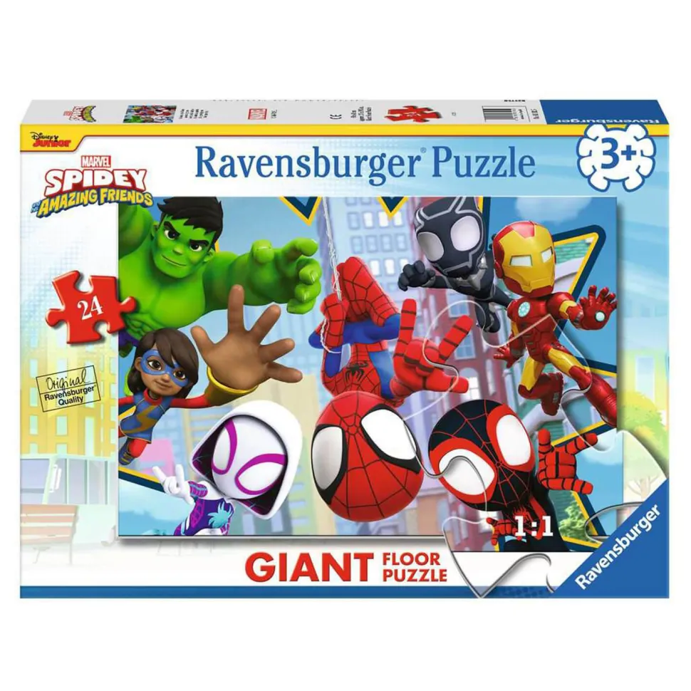 Puzzle Géant 24 pièces : Spidey : Une équipe fantastique - Ravensburger