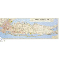 Puzzle panoramique 1000 pièces : Carte de New York - Galison