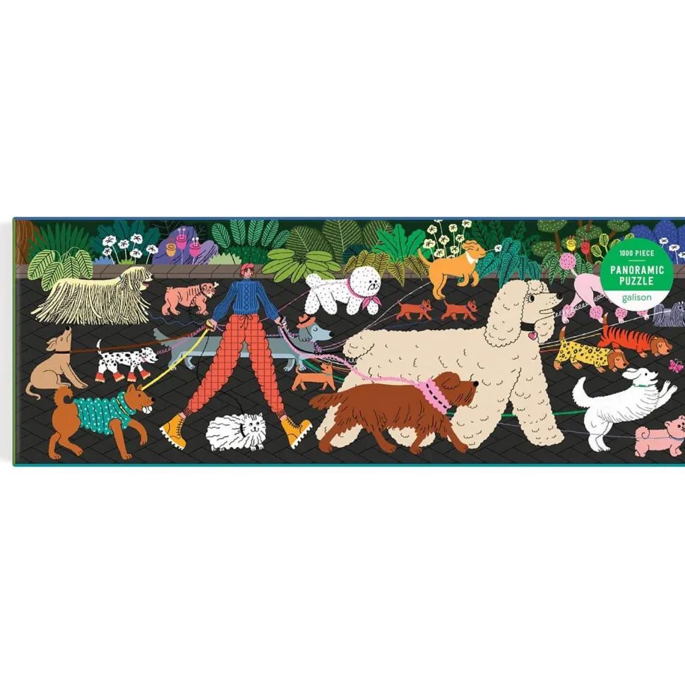 Puzzle panoramique 1000 pièces : Promenade de chien - Galison