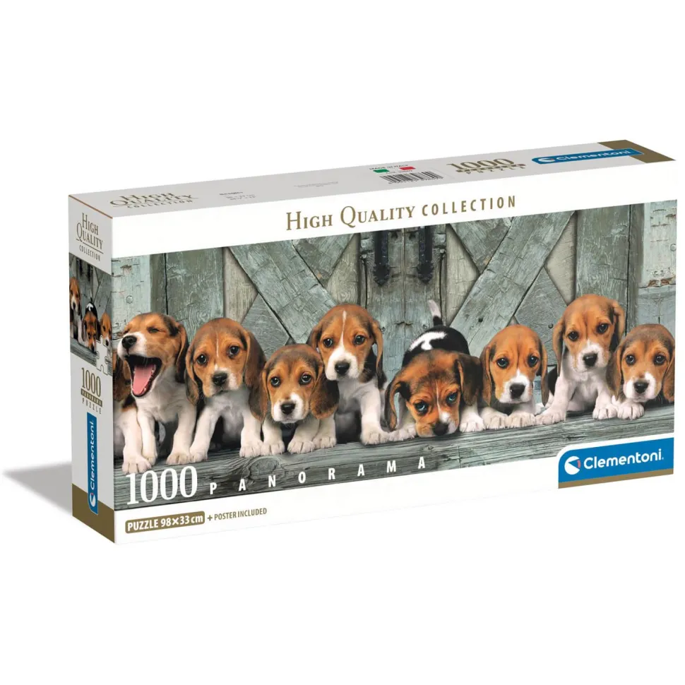 Puzzle panoramique 1000 pièces + poster : Beagles - Clementoni
