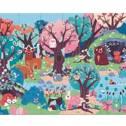 Puzzle phosphorescent 24 pièces : Puzzle magique : La forêt - Janod