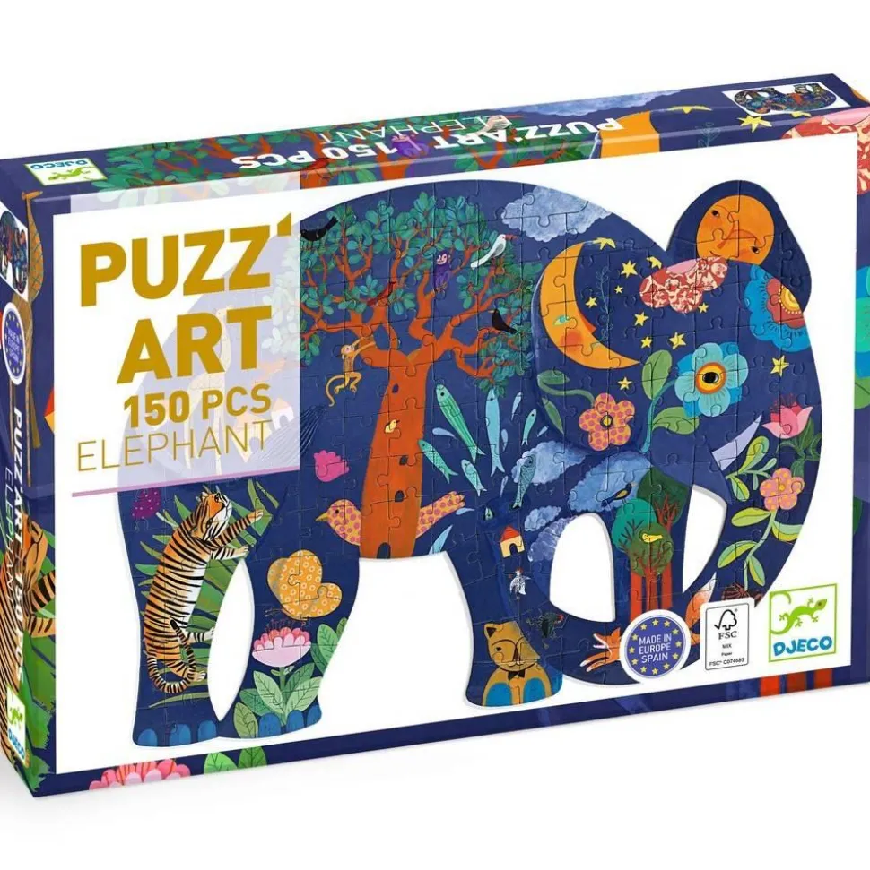 Puzzle Puzz'Art 150 pièces : Eléphant - Djeco