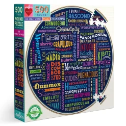 Puzzle rond 500 pièces : 100 grands mots - Eeboo