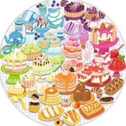 Puzzle Rond 500 pièces : Circle Of Colors : Desserts - Ravensburger