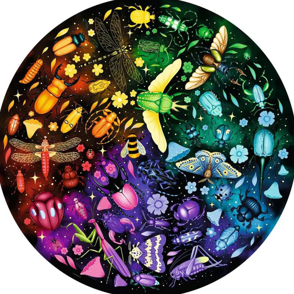 Puzzle rond 500 pièces : Insectes (Circle of Colors) - Ravensburger