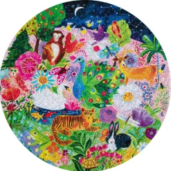 Puzzle rond 500 pièces : Jardin Sanctuaire - Eeboo