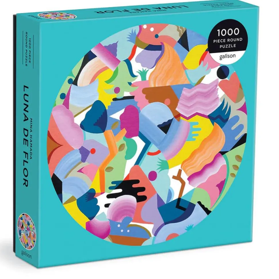 Puzzle rond 1000 pièces : Luna de Flor, Mina Hamada - Galison