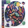 Puzzle rond 500 pièces : Papillons de nuit - Eeboo