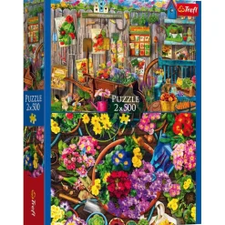 Puzzle 2x500 pièces : Les travaux du jardin - Trefl