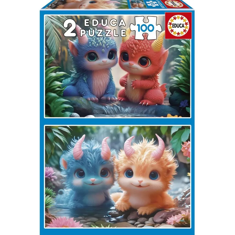 Puzzle 2X100 pièces : MONSTRES MIGNONS - Educa