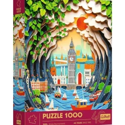 Puzzles 1000 pièces : 40e anniversaire - Paper Art 3D : Londres - Trefl
