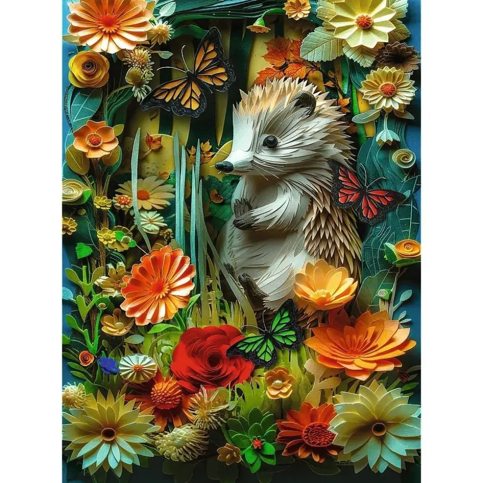 Puzzles 1000 pièces : 40e anniversaire - Paper Art 3D : Hérisson - Trefl