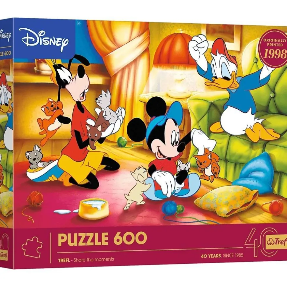 Puzzles 600 pièces : 40e anniversaire - Mickey Mouse et ses amis / Disney Mickey Mouse - Trefl