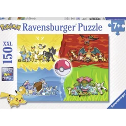 Puzzles 150 pièces XXL : Les différents types de Pokémon - Ravensburger