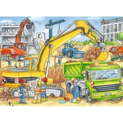Puzzles 2 x 24 pièces : Beaucoup de travail sur le chantier - Ravensburger