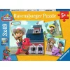 Puzzles 3 x 49 pièces : Dino Ranch : Jon, Min et Miguel - Ravensburger