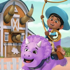 Puzzles 3 x 49 pièces : Dino Ranch : Jon, Min et Miguel - Ravensburger