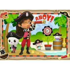 Puzzles 2 x 24 pièces : La fête des pirates, Gabby's Dollhouse - Ravensburger