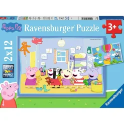 Puzzles 2 x 12 pièces : Les aventures de Peppa Pig - Ravensburger