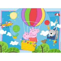 Puzzles 2 x 12 pièces : Les aventures de Peppa Pig - Ravensburger