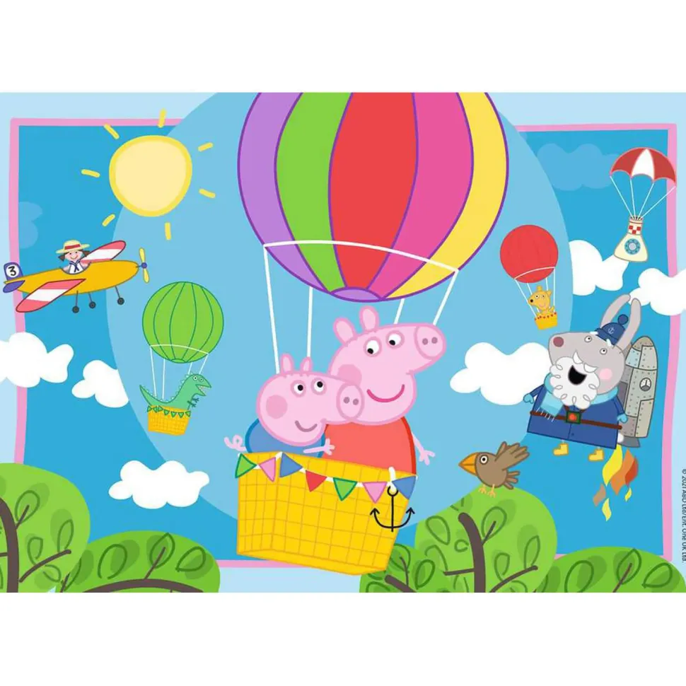 Puzzles 2 x 12 pièces : Les aventures de Peppa Pig - Ravensburger