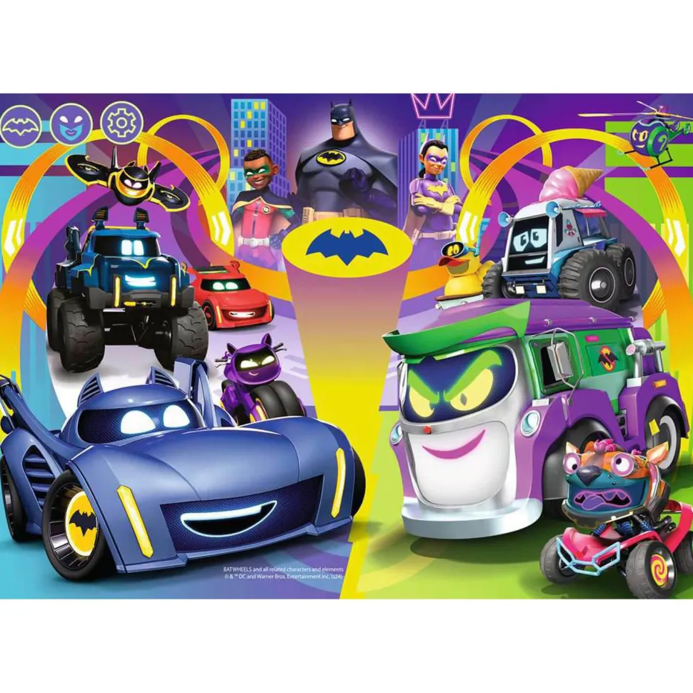 Puzzles 2 x 24 pièces : Prêt pour l'action, Batwheels - Ravensburger