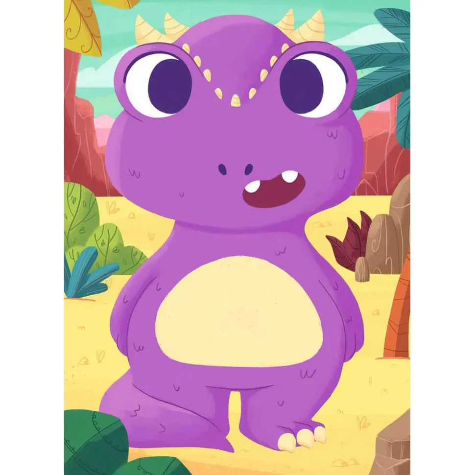 Puzzles 3 x 24 pièces Mix & Match : Mignons dinosaures - Ravensburger