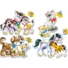 Puzzles de 4 à 7 pièces : 4 puzzles : Les animaux et leurs petits - Castorland