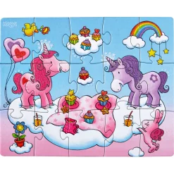 Puzzles de 12 à 18 pièces : 3 puzzles : Licornes dans les nuages - Haba