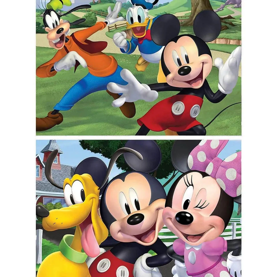 Puzzles en bois 2 x 50 pièces : Mickey et ses amis - Educa