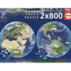Puzzles Ronds 2 x 800 pièces : Planète Terre - Educa