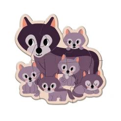 Puzzles évolutifs de 2 à 6 pièces : Animaux - Partenariat WWF® - Janod