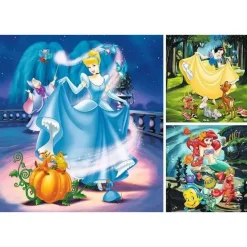 Puzzles 3x49 pièces : Blanche-Neige, Cendrillon, La petite sirène - Ravensburger