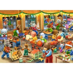 Puzzles 2x12 pièces : L'atelier de Noël - Ravensburger